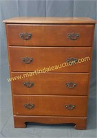 Vintage Solid Wood 4 Drawers Maple Chest of