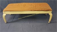 Vintage Wooden Bench - Painted Yellow