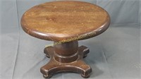 Vintage Round Wood End Table