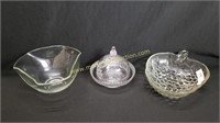 Assorted Vintage Clear Glass Dishes
