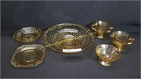 Vintage Amber Depression Glass Bowls & More