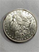 1886 O Better Date AU Grade Morgan Silver Dollar