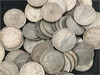 46 US Peace Silver Dollars - Mixed Grades