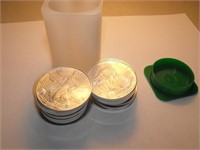 Lot of (20) US Silver Eagles - In Roll