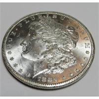 1884 CC CH BU PL Morgan Silver Dollar