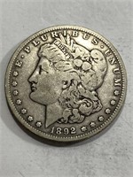 1892 s Better Date Morgan Silver Dollar