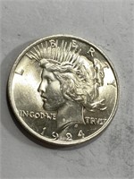 1924 BU Grade Peace Silver Dollar