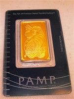 1 OZ. Pamp Suisse Gold Ingot 999.9 Pure