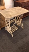 Iron Singer Base with Marble Top