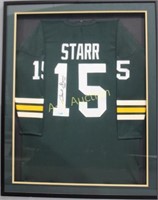 Bart Starr Autographed Jersey in Frame