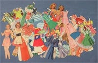 Lot of Vintage 1940's Paper Dolls