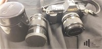 Cannon T70 Camera and Extended Lens