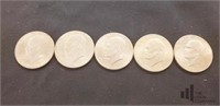 Five 1776-1976 Eisenhower One Dollar Coin