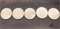 Set of Five 1776-1976 Eisenhower One Dollar Coin