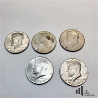 (5) Silver Half Dollars