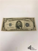 Silver Certificate Five Dollar Bill