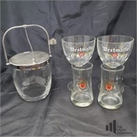 Beer Glasses and Ice Bucket