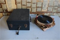Vintage Record Player And Vinyl