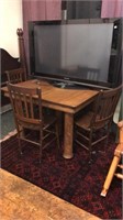 Antique Oak Table and 4 Chairs