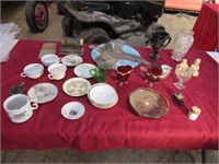 Pheasant  Sun catcher- damaged ,  assorted dishes,