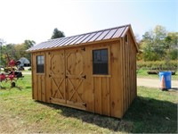 8X12 AMISH MADE SALT BOX SHED- METAL ROOF ALL