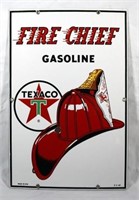 Porcelain Texaco Fire Chief Gasoline Sign