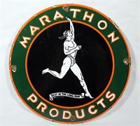 Porcelain Marathon Products Badge Sign