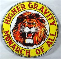 Porcelain Monarch Higher Gravity Badge Sign
