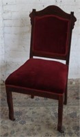 Antique Red Velvet Chair
