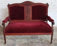 Victorian "Red Velvet" Sofa