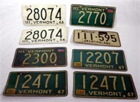 Lot of VT & ME 1960's/70's NH License Plates
