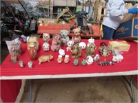 Piggy Banks, pigs, owl figurines, jewelry,