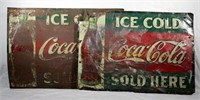 (Lot of 2) Tin Coca-Cola Signs (As Found)