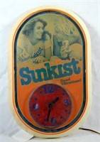 Vintage Sunkist Soda Clock