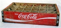 Red Wooden Coca-Cola Bottle Tray