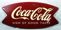 Coca-Cola Tacker Type Metal Sign