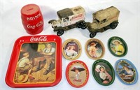 Coca-Cola Collectibes ~ Trucks, Trays, Bank