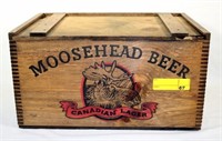 Wooden Moosehead Beer Advertising Box