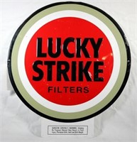 Tin Lucky Strike Cigarette Sign