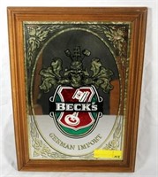 Becks Beer Foil Back Sign