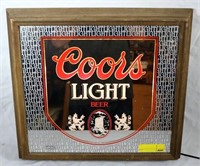 Illuminated Mirrored Coors Light Sign