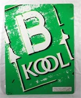 Tin B Kool Tobacco Sign