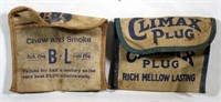 (Lot of 2) Vintage Climax & BL Tobacco Pouches