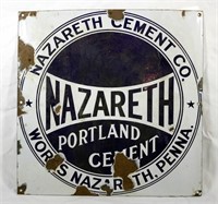 Porcelain Nazareth Cement Sign