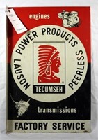 Tecumseh Factory Service Flange Sign ~ Double Side