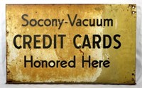 Saucony Vacuum Credit Cards Sign ~ Double Sided