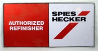 Tin Spies & Hecker Refinisher Sign