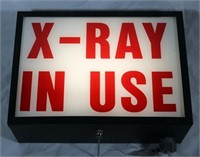 Illuminated Glass X-Ray In Use Sign