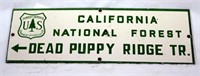 Porcelain California National Forest Sign