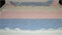 42" x 42" Transgender Pride Flag Crochet Throw